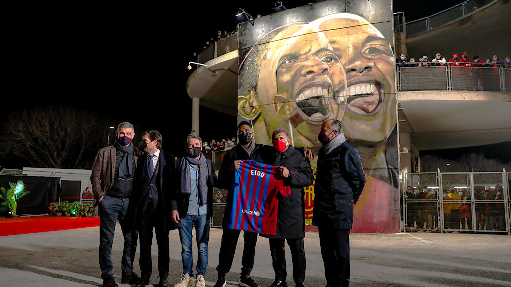 MÄKELISMOS, RCD MALLORCA Y LA LIGA SE UNEN PARA HOMENAJEAR A SAMUEL ETO’O Y DEJAR UN LEGADO ARTÍSTICO DE PRIMERA DIVISIÓN EN EL ESTADIO