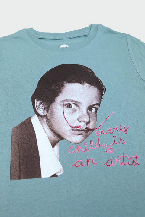 Kids Dalí Every Child Teal Art Design T-Shirt