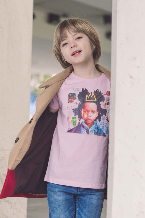 Kids Pink Basquiat Every Child T-shirt