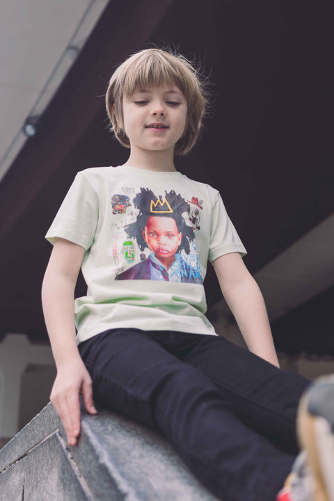 Camiseta Kids Basquiat Every Child green lime Art Design