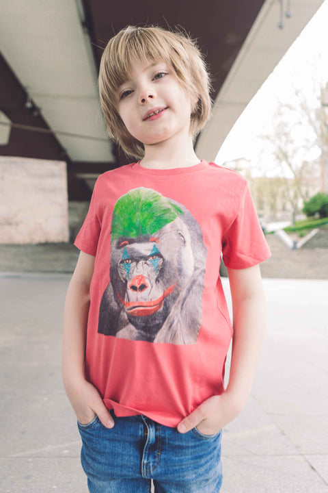 Camiseta Kids Gorilla red Art Design