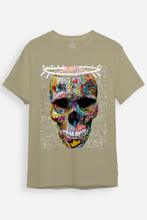 Camiseta Skull Art Design Colors