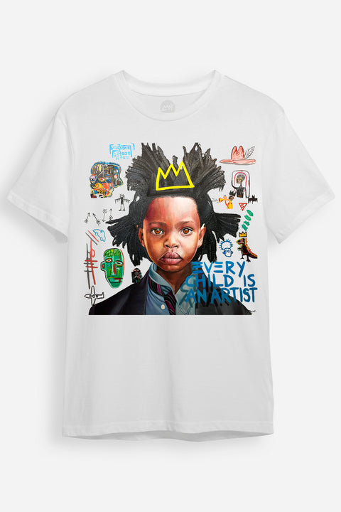 Camiseta Basquiat white Art Design