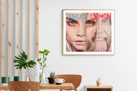Angel Demon Cara Delevingne Art Print