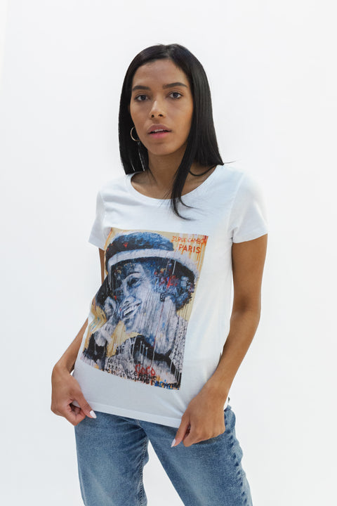 Camiseta chica Coco Chanel Art Design